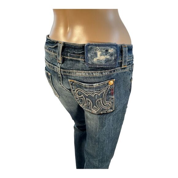 MEK DENIM USA Mykonos Women’s Jeans Straight Leg Dark Wash Denim Size 27x34 - Picture 8 of 15